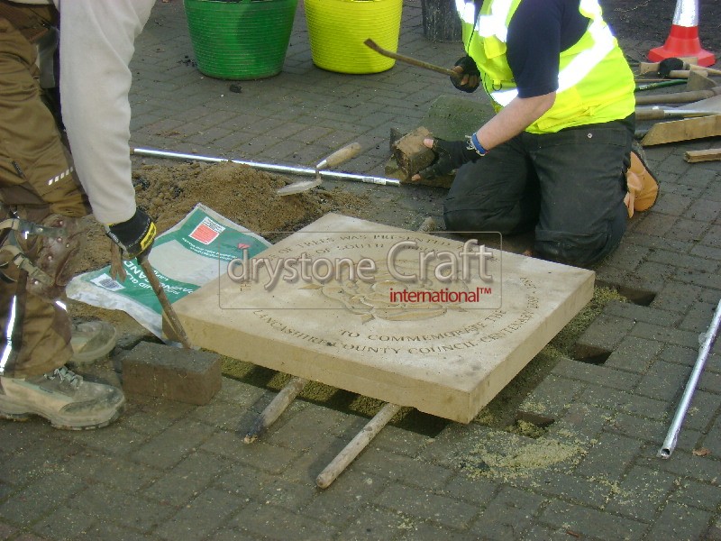 commemorative stone engraved plaque